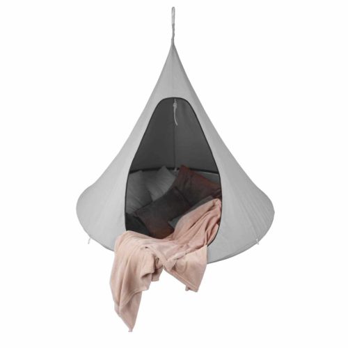 Függő fotel, világosszürke, KLORIN NEW KLASIK CACOON HAMMOCK