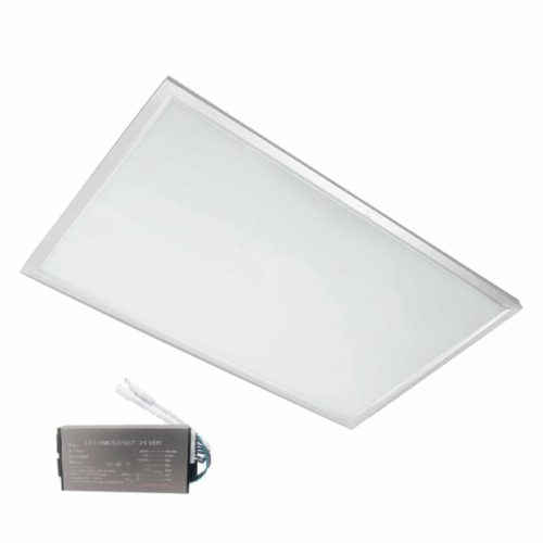 LED PANEL 36W 4000K-4300K 595/295 FEHÉR KERET+SÜRGŐSSÉGI KÉSZLETTEL