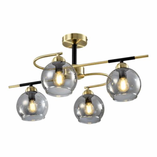 ELMARK | BILL CHANDELIER 4XE14 MATT BLACK/BRONZE