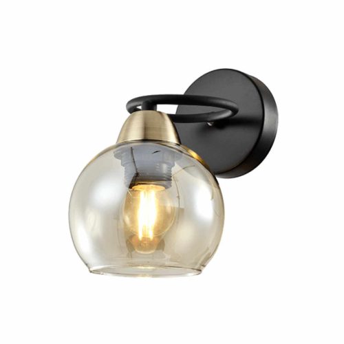 ELMARK | JAY WALL LAMP 1XE27 SAND BLACK/BRONZE