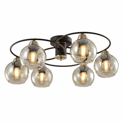 ELMARK | JAY CHANDELIER 6XE27 SAND BLACK/BRONZE