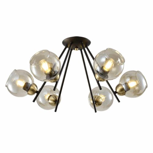 ELMARK | RICK CHANDELIERP 6XE27 MATT BLACK/BRONZE