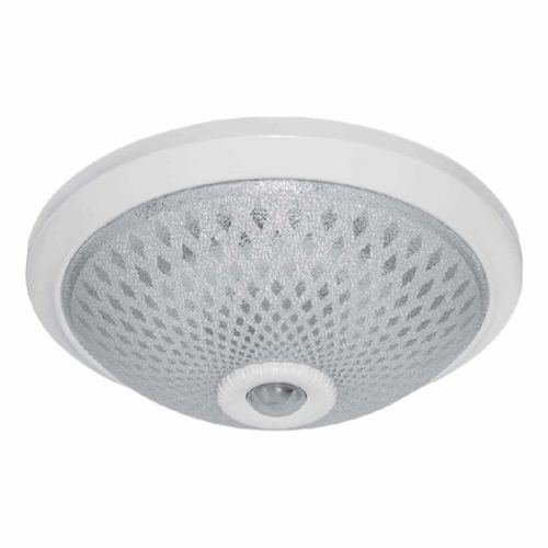 LED MENNYEZETI LÁMPA MOZGÁSÉRZÉKELŐS 2XE27 D300mm FEHÉR