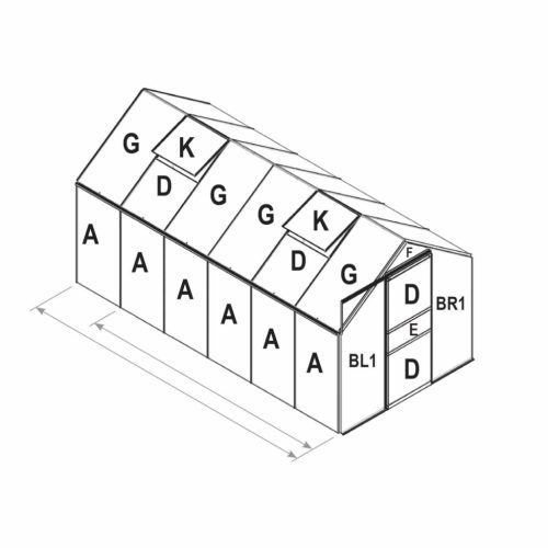 tartalék üveg az üvegházhoz VITAVIA TARGET 6200 PC 4 mm