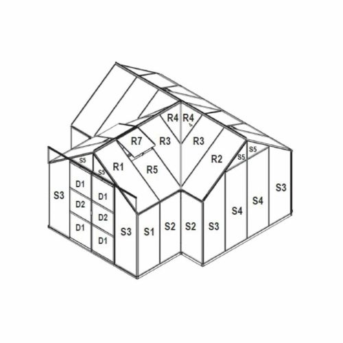 tartalék üveg az üvegházhoz VITAVIA SIRIUS PC 4 mm LG3048