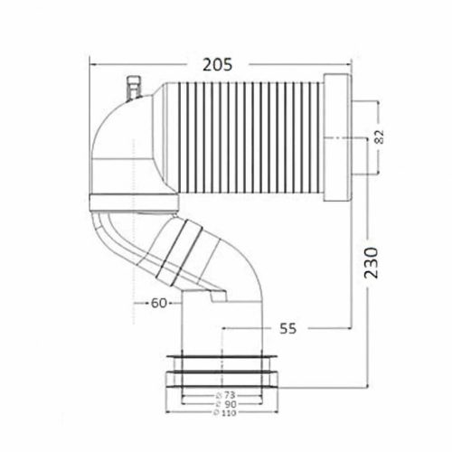 Wellis S bekötőcső WC-hez